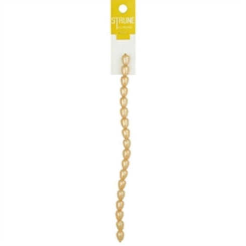 AussieSuperStore Jewellery Making Supplies Teardrop Glass Pearl Gold Strung Beads Teardrop Glass Pearl Gold Strung Beads | Jewellery Making Beads | Jewellery Making Supplies 9323823204822 BBS19007